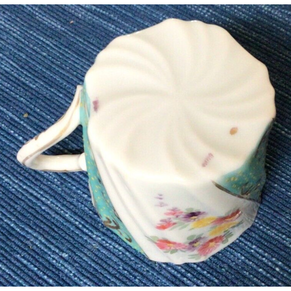 Vintage Unmarked Nippon Style Floral Flowers Cup Gold ~876A - Picture 7 of 7